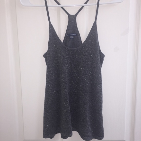 American Eagle Outfitters Tops - Gray sparkly racerback tank top